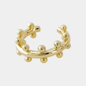 NEW Chic Dotted 18K Gold Plated Ring Open Adjustable size